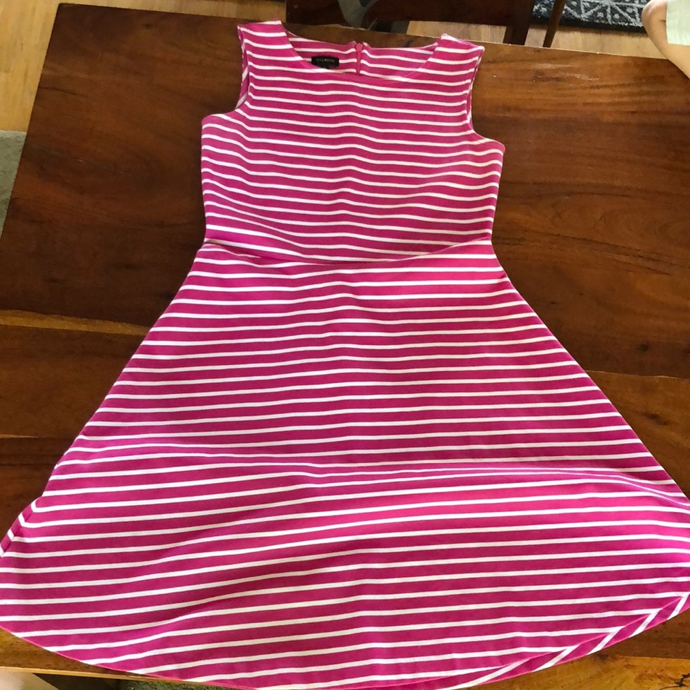 Talbots Size S pink and white dress